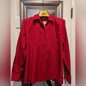 Chicos red button down shirt